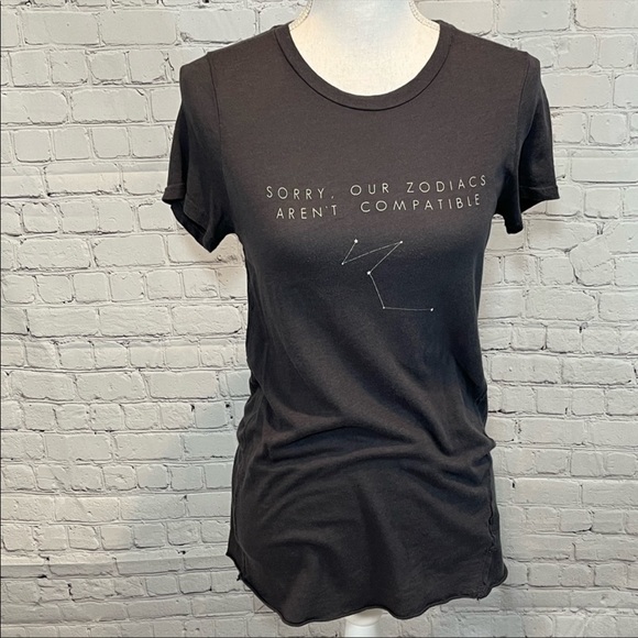 MICHELLE (by COMUNE) Zodiac Themed T-shirt Gray-XS - Picture 1 of 3
